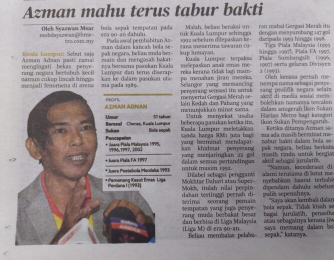 AZMAN MAHU TERUS TABUR BAKTI