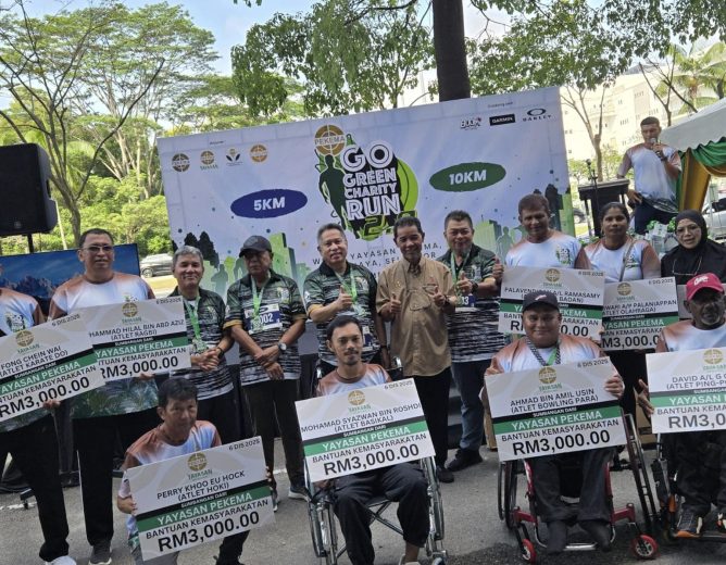 YAKEB Sertai Go Green Charity Run Anjuran PEKEMA, 10 Bekas Atlet Terima Sumbangan Kebajikan