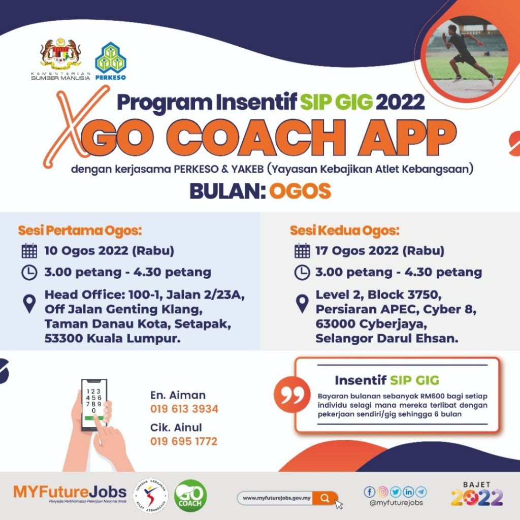 Program Insentif SIP GIG 2022 - XGO COACH APP